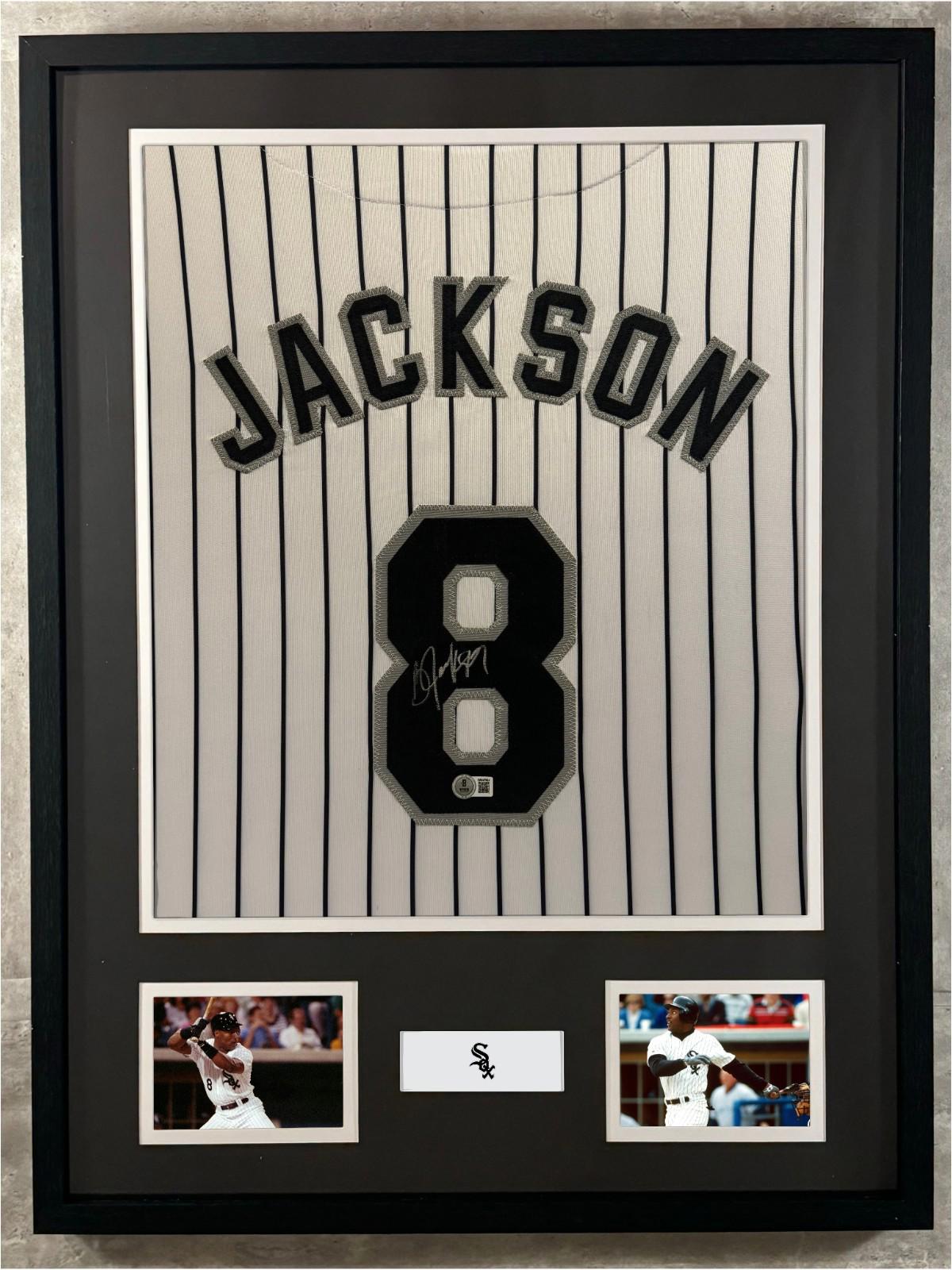 Bo Jackson Signed Jersey Framed W/ Beckett BAS COA Chicago White Sox White Auto