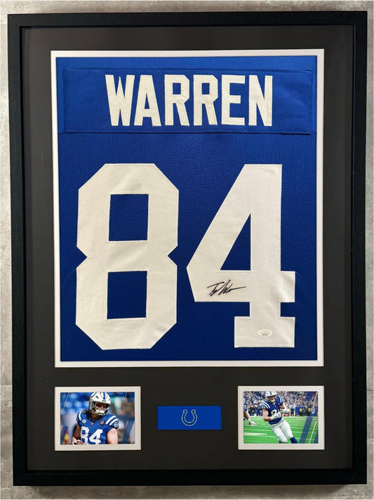 Tyler Warren Signed Jersey Framed W/ JSA COA Indianapolis Colts Blue Auto
