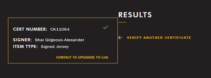 Shai Gilgeous-Alexander Signed Nike Jersey Framed W/ JSA COA OKC Thunder SGA