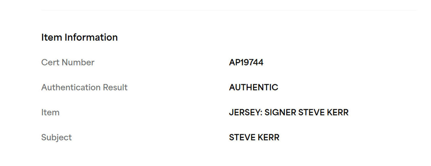 Steve Kerr Signed Jersey Framed W/ PSA COA M&N Chicago Bulls Black Auto Display