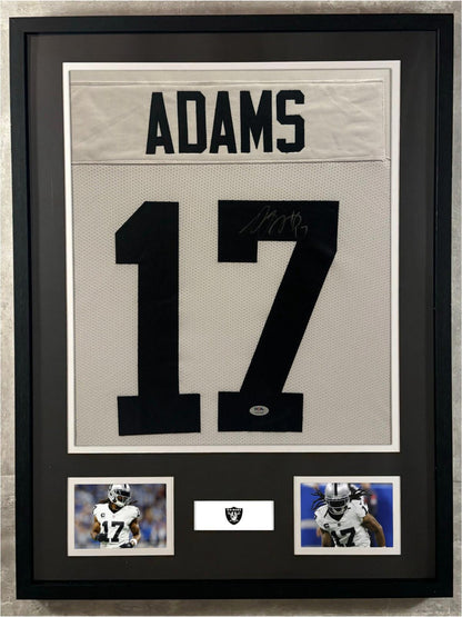 Davante Adams Signed Jersey Framed W/ PSA COA Las Vegas Raiders White Auto