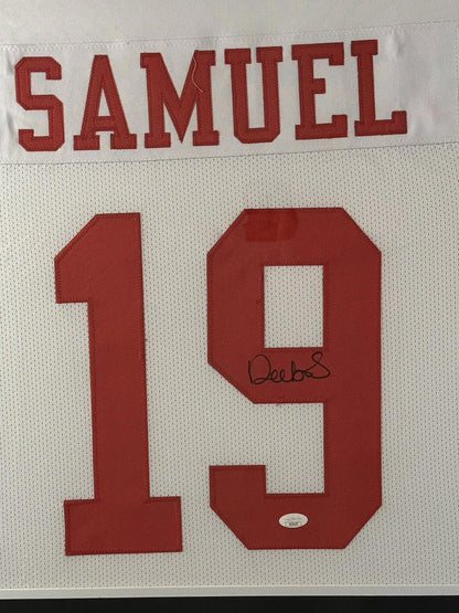Deebo Samuel Signed Jersey Framed W/ JSA COA San Francisco 49ers White Auto