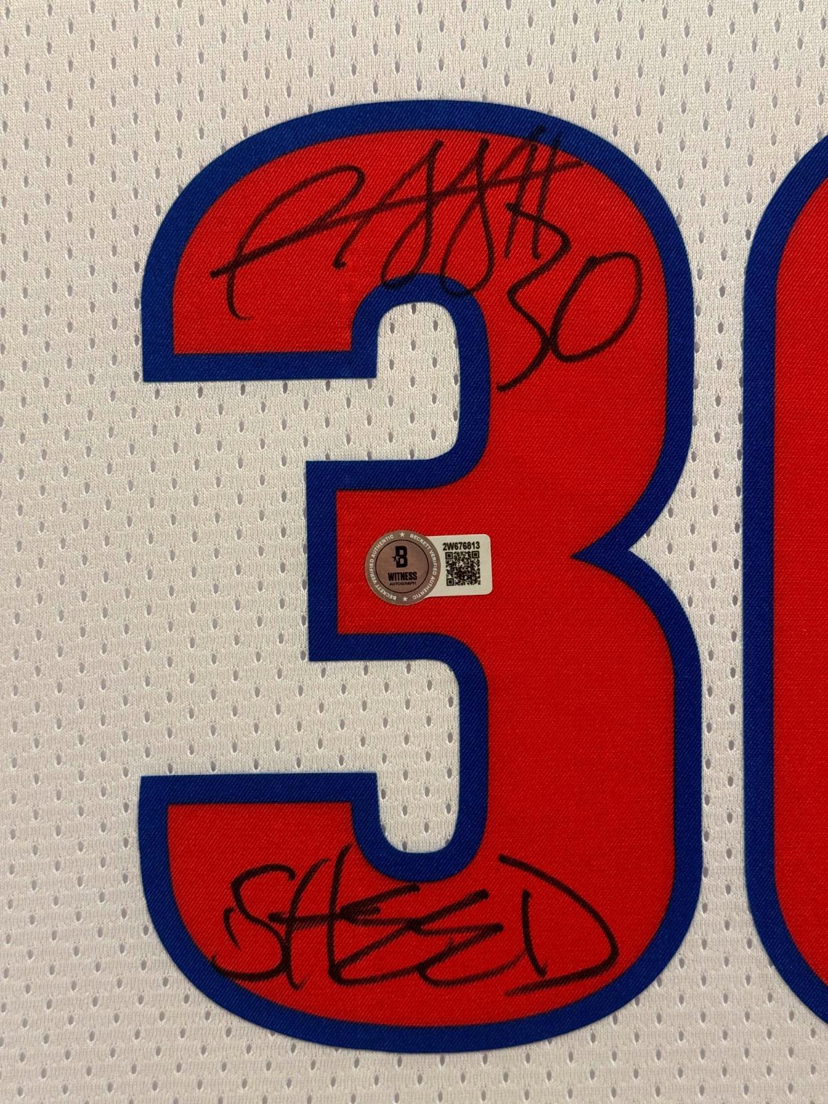 Rasheed Wallace Signed Mitchell & Ness Jersey Framed W/ Beckett BAS COA M&N