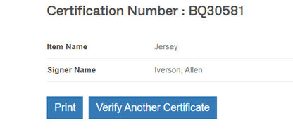 Allen Iverson Signed Jersey Framed W/ Beckett BAS COA Philadelphia 76ers Blue