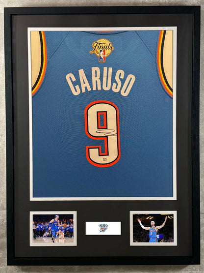 Alex Caruso Signed Jersey Framed W/ PSA COA Oklahoma City Thunder Blue Auto