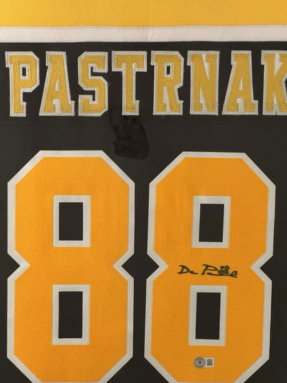 David Pastrnak Signed Jersey Framed W/ Beckett BAS COA Boston Bruins Black Auto