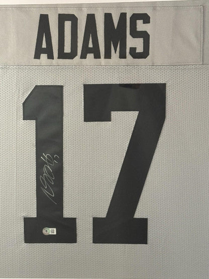 Davante Adams Signed Jersey Framed W/ Beckett COA Las Vegas Raiders Gray Auto