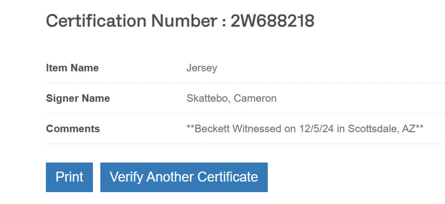 Cameron Skattebo Signed Jersey Framed W/ Beckett BAS COA Arizona State Red