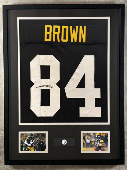 Antonio Brown Signed Jersey Framed W/ JSA COA Pittsburgh Steelers Black Auto