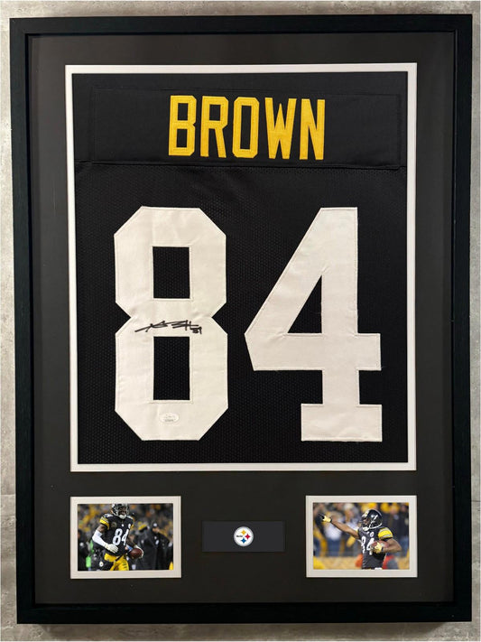 Antonio Brown Signed Jersey Framed W/ JSA COA Pittsburgh Steelers Black Auto