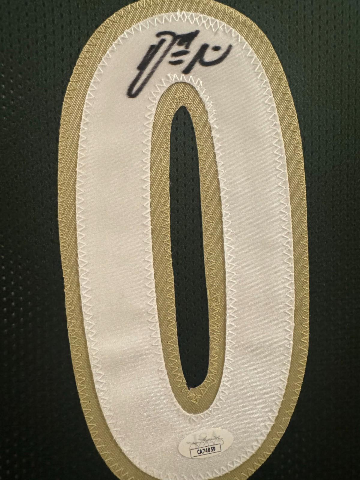 Damian Lillard Signed Jersey Framed W/ JSA COA Milwaukee Bucks Green Auto