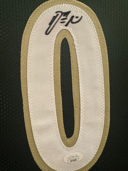 Damian Lillard Signed Jersey Framed W/ JSA COA Milwaukee Bucks Green Auto