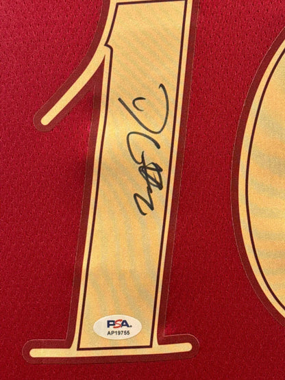 Darius Garland Signed Jersey Framed W/ PSA COA Cleveland Cavaliers Red Auto