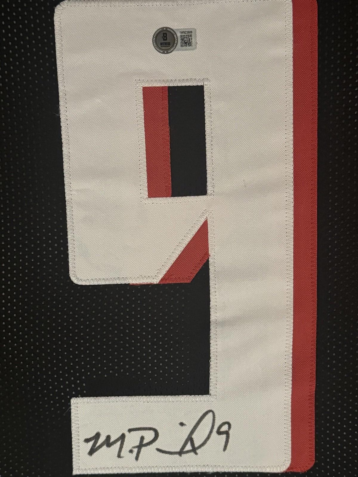 Michael Penix Jr. Signed Jersey Framed W/ Beckett BAS COA Atlanta Falcons Black
