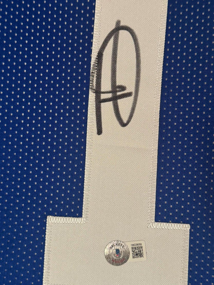 Tommy DeVito Signed Jersey Framed W/ Beckett BAS COA New England Patriots Blue