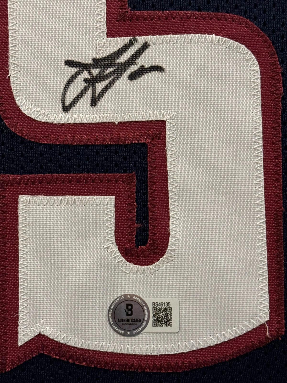 Nikola Jokic Signed Jersey Framed W/ Beckett BAS COA Denver Nuggets Navy Auto