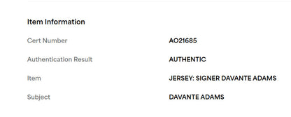 Davante Adams Signed Jersey Framed W/ PSA COA Las Vegas Raiders White Auto